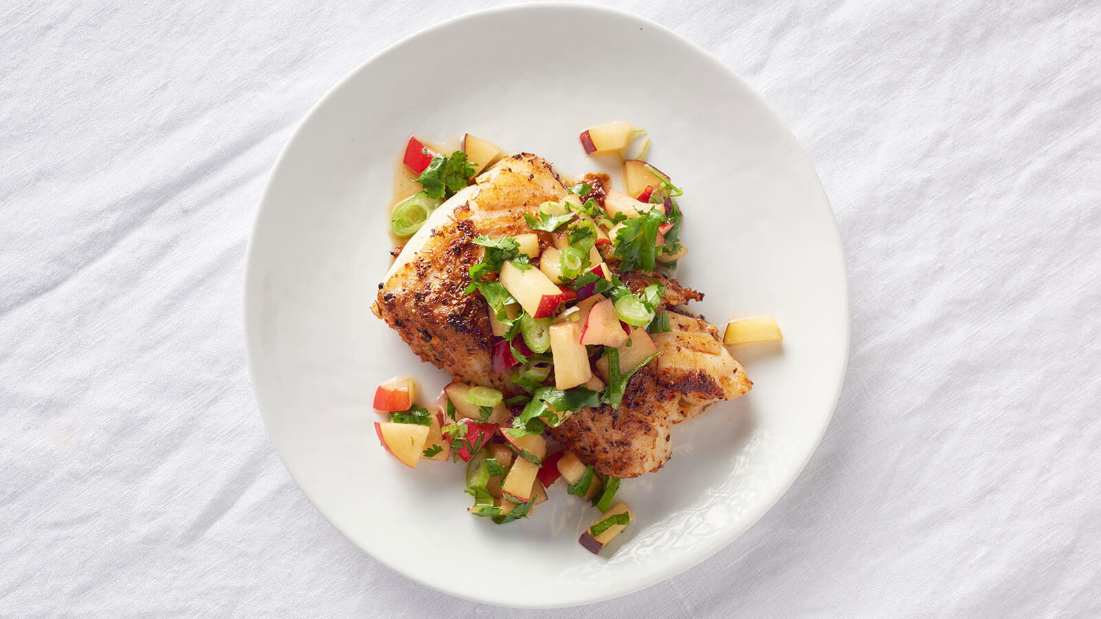 Blackened Alaska Cod with Ginger Plum Salsa