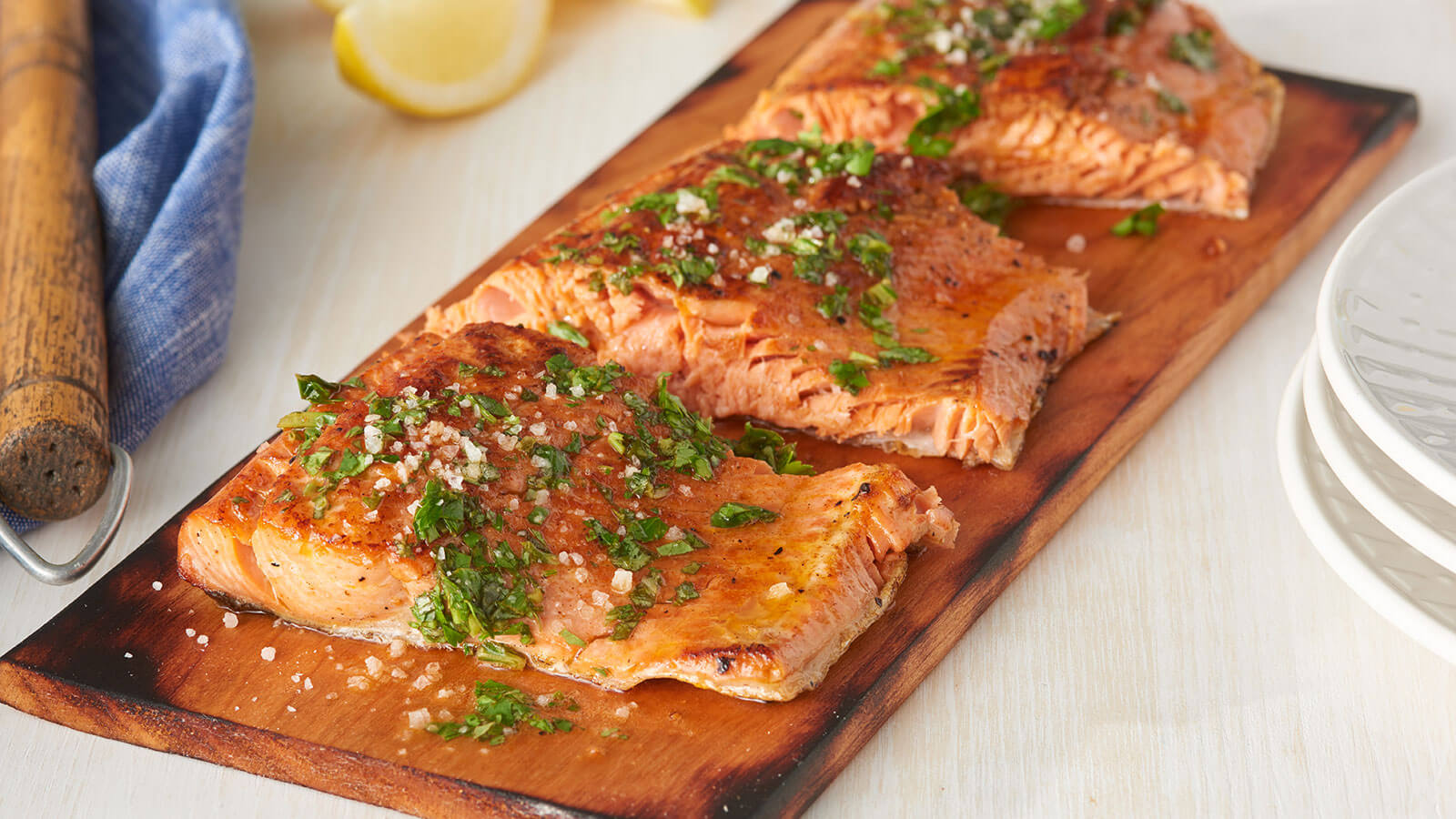 Herbed Cedar Grilled Salmon